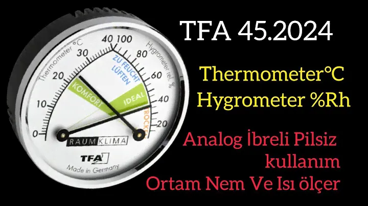 TFA 45.2024™ Nem Ve Isı | İç Mekan | Sera | Mantar Hane | Eczane | İncubator | Ev | Gibi Mekanlarda