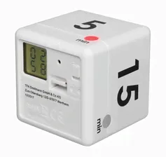 TFA CUBE-TIMER - Digital kitchen timer - Black,White - 60 min - Plastic - Freestanding - AAA